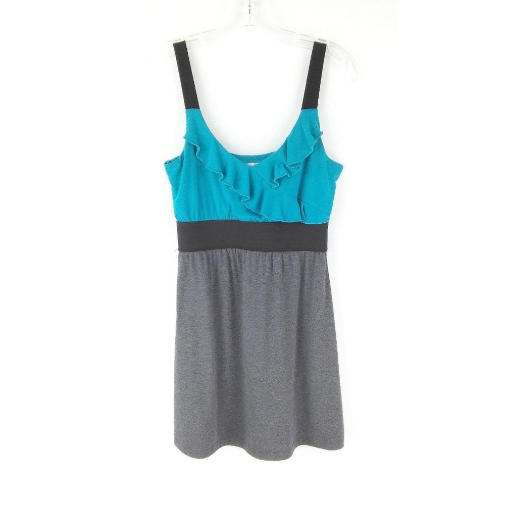 Speechless Color Block Dress Sz M Gray Blue